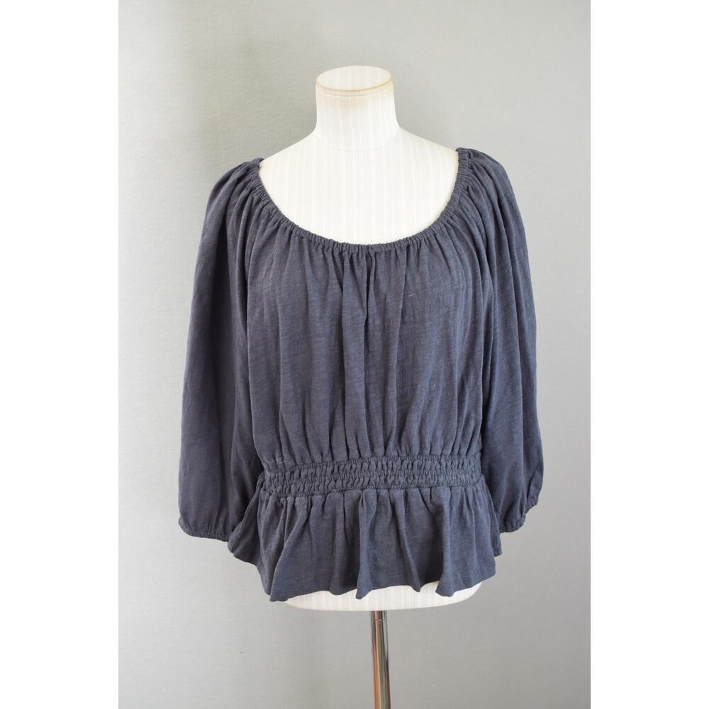 Marine Layer Christiana Women Gray Top XL Long Sleeve 100% Cotton